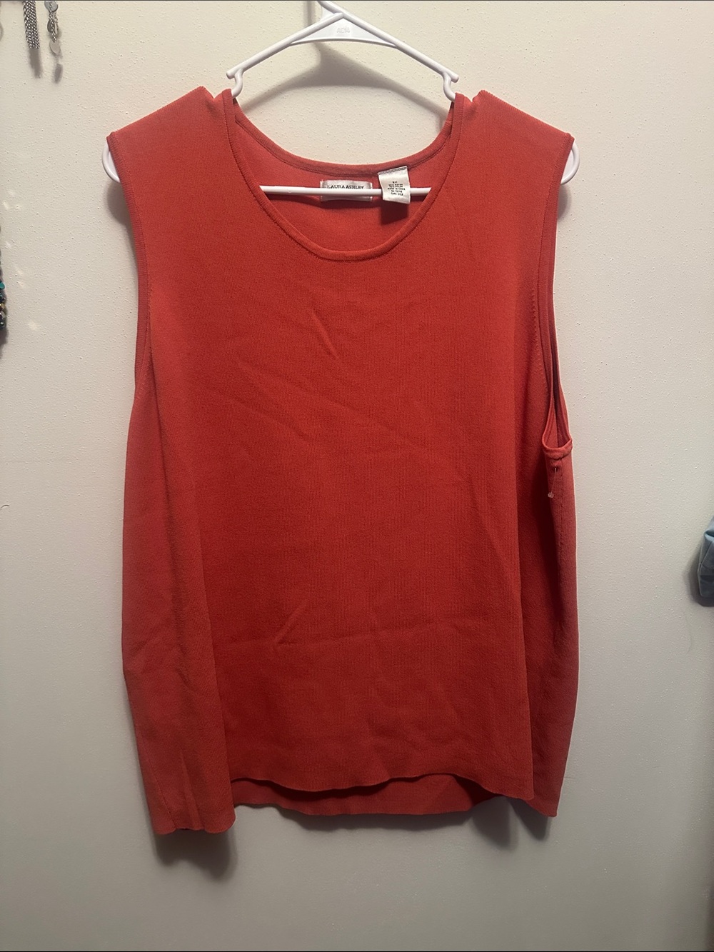 Laura Ashley Rust Red Sleeveless Muscle Tee